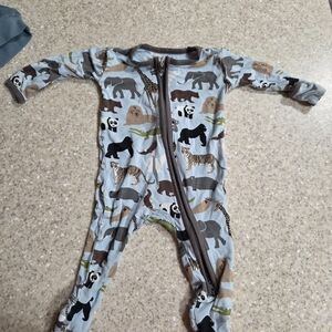 Kickee Pants Safari Adventure Kids Footie  With Matching Blanket